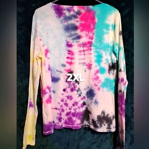 Handmade long sleeved tie dye t-shirt